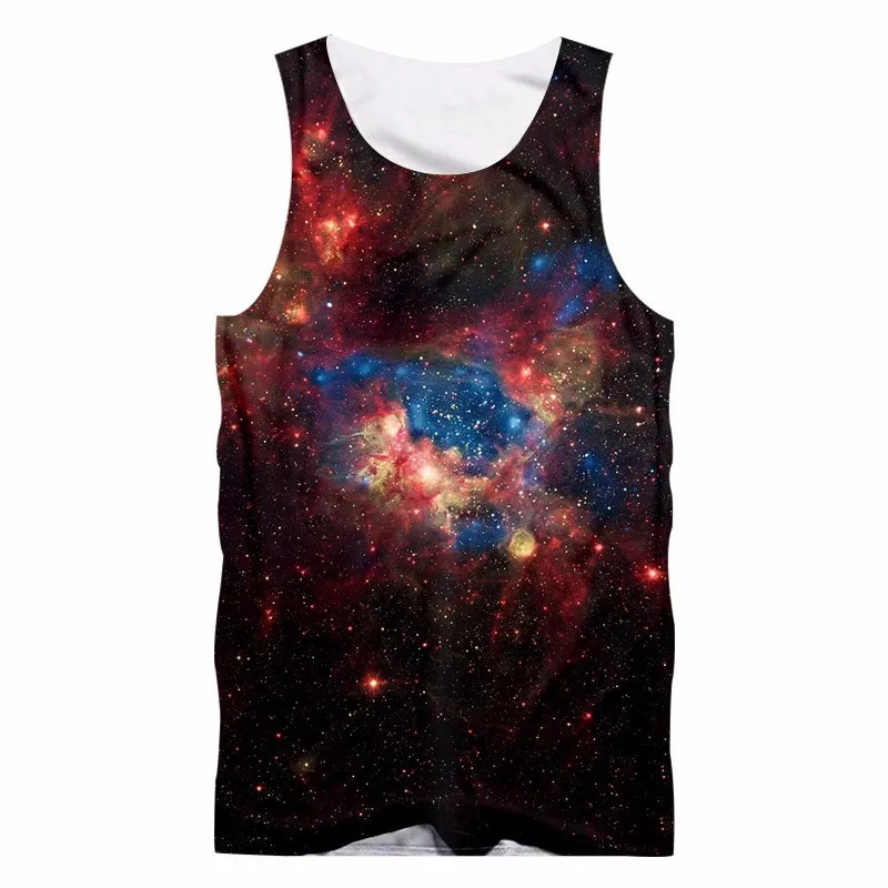 OGKB Galaxy Space Tanktop 3d мужская майка унисекс Одежда для фитнеса и бодибилдинга жилет