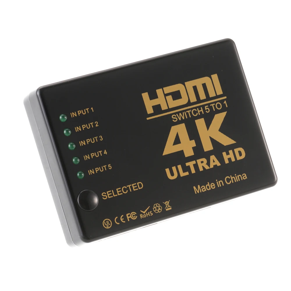 3D 4 K 1080 P 5 Порты и разъёмы HDMI Выключатель Переключатель Селектор Splitter концентратор + ИК-пульт дистанционного управления для HDTV