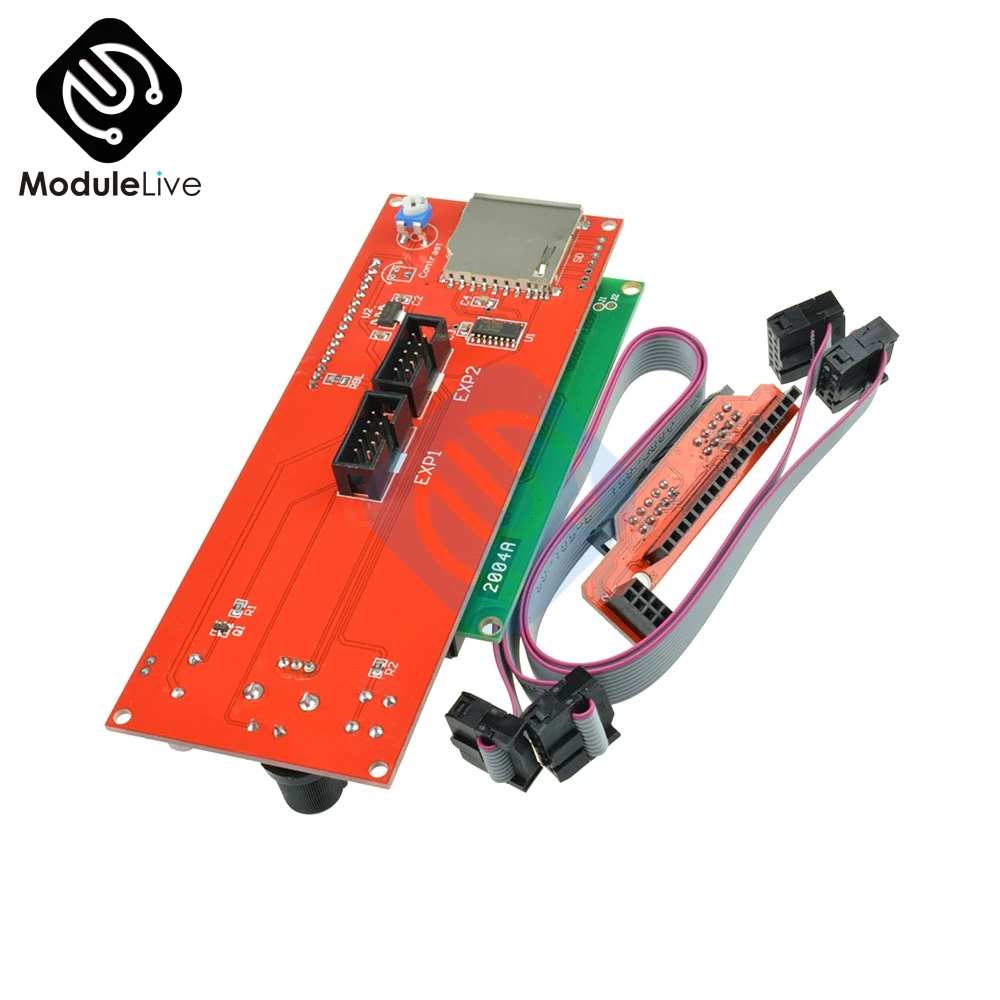 ЖК-дисплей 3d принтер Reprap Smart control ler Reprap RAMPS 1,4 2004 ЖК-управление с адаптером Mendel