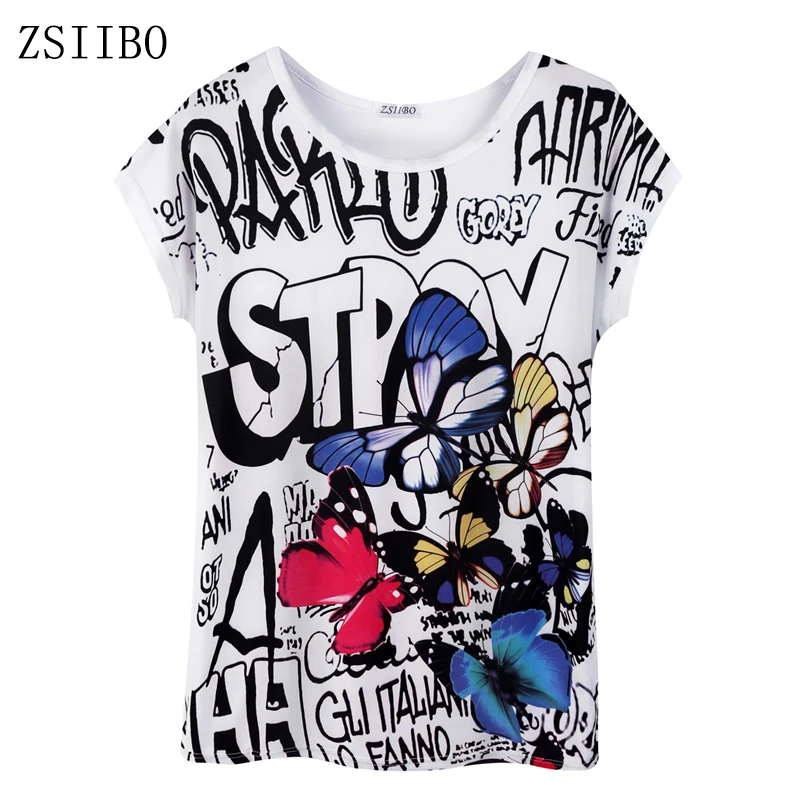 

ZSIIBO NVTX50 Summer T-Shirt Women White O-Neck Short Sleeve Tees Brand Casual T Shirt ladies