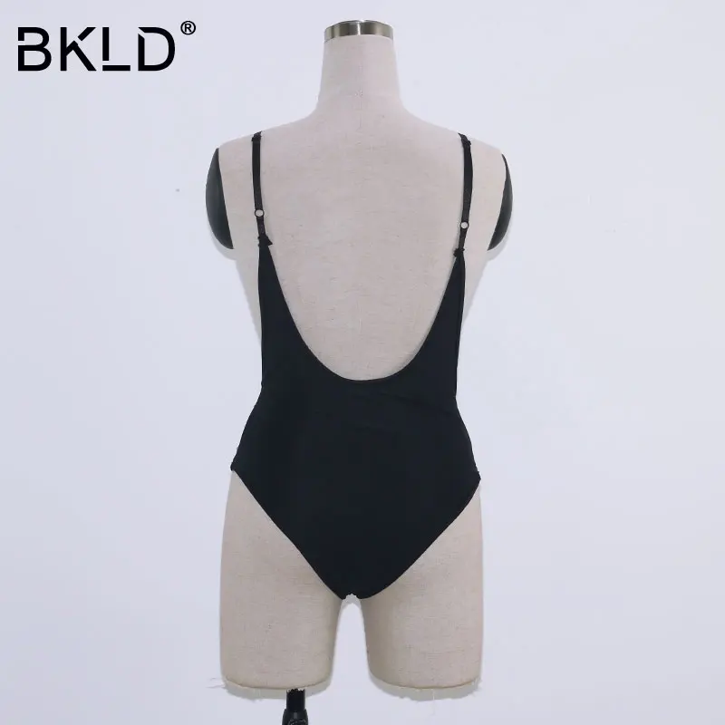 BKLD 2018 New Fashion Elegant Rhinestone Embellished Patchwork Women Sleeveless Bandage Jumpsuits Sexy Summer Backless Bodysuits