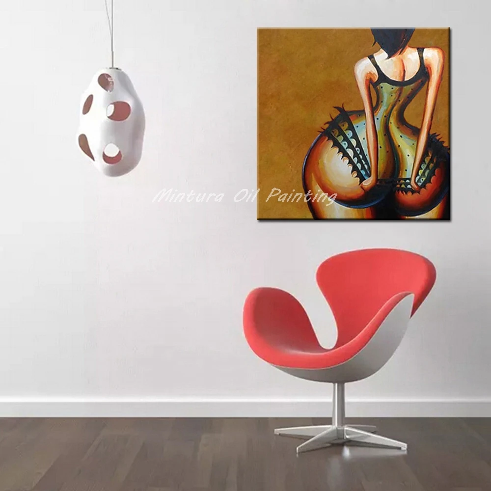 Mintura ручная роспись сексуальная женщина картина маслом на холсте Современная Абстрактная Картина Настенная живопись для гостиной украшение дома без рамки