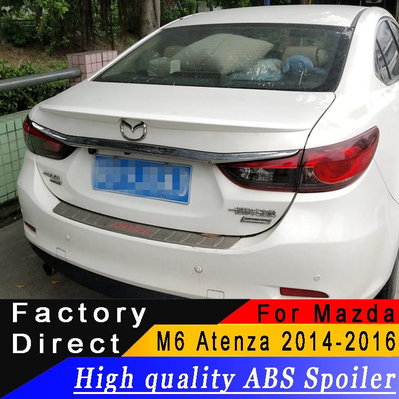 Для Mazda 6 M6 Atenza год спойлер высокое качество материала ABS заднее крыло спойлер можно сделать грунт или любой цвет