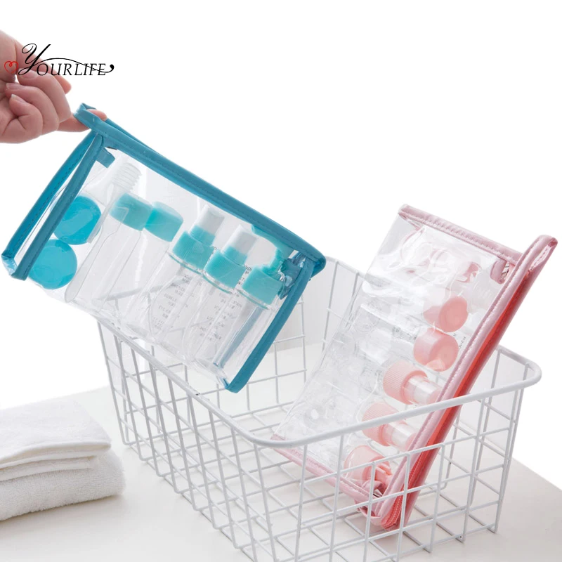 OYOURLIFE 10pc/set Portable Travel Soap Dispenser Cosmetics Bottles Bathroom Hand Sanitizer Shampoo Body Wash Lotion Bottle