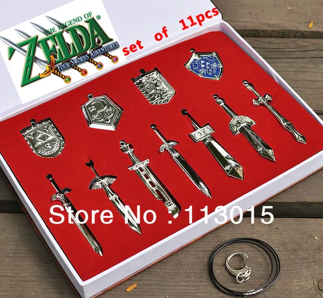 11pcs/set The Legend of Zelda Toys Weapons Model Sets Link Swords