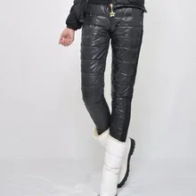 Фабричная ликвидация товаров! Новинка,вниз брюки женские зимние штаны, двусторонние, утепленные штаны с расширяющимися к низу штанинами QY13011304