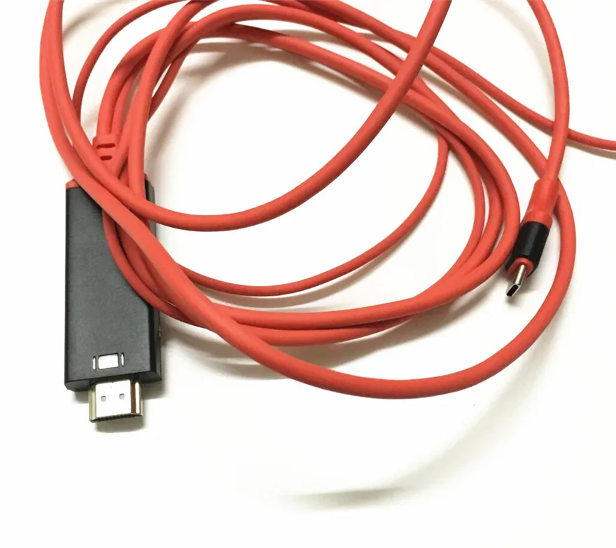 C 타입 라이트닝용 HDMI 케이블, HDTV TV TV 어댑터, 전원 케이블 포함 디지털 AV 케이블, 삼성 아이폰용, 2M, 8 핀, 50 개