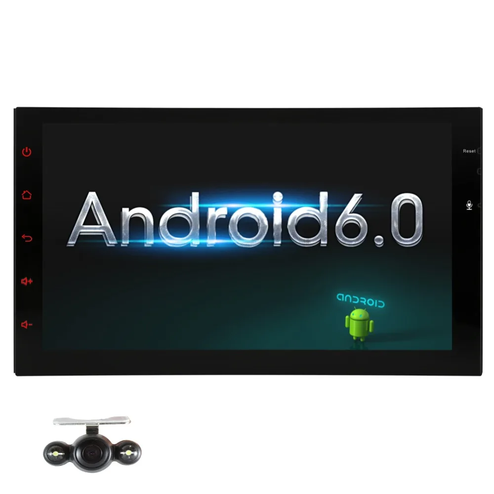  Android 6.0 TouchScreen Quad Core 2 Din 7 inch Universal Marshmallow Car Radio DVD GPS Player Support Fast-boot DVR OBD2 Camera  
