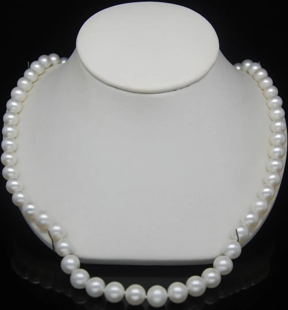 

N1499 Fine 8-9mm AAA+white pearl necklaces 20" % Discount AAA