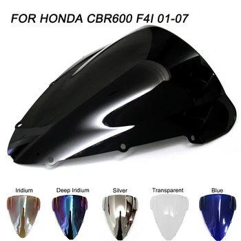 

Black Motorcycle Motorbike Windshield Double Bubble Windscreen Wind Deflectors Air Flow For Honda CBR600 CBR 600 F4i 2001-2007