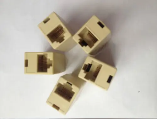 

10 Pcs RJ45 CAT5 Network Cable Connector Adapter Extender Plug Coupler Joiner