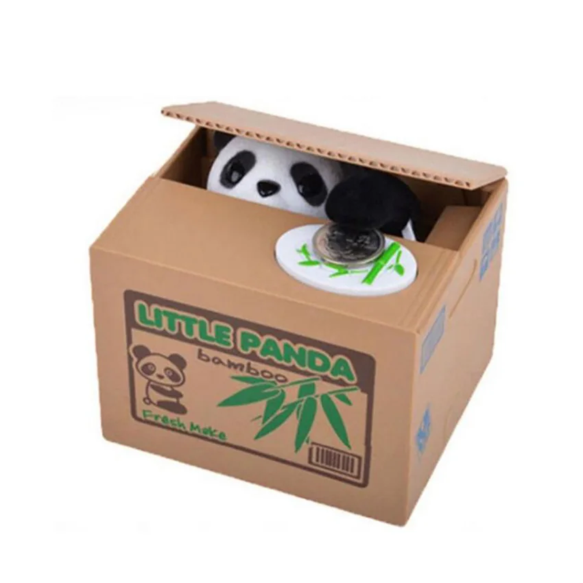 Automated Kitty Cat Stealing Coin Piggy Bank Money Saving Box Itazura Fun Gift