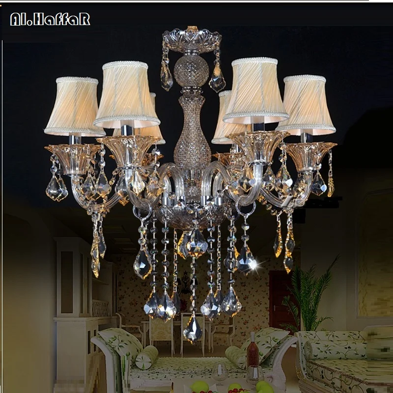 Pendant Chandelier Lights Luxury crystal Light chandelier Fixture bedroom living room chandelier crystal lighting with Shades