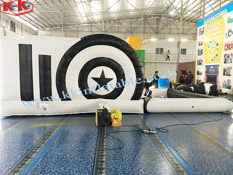 Black and white inflatable castle Amusement park for children's playground The factory promotes children's amusement Black and white inflatable castle Amusement park for children's playground The factory promotes children's amusement