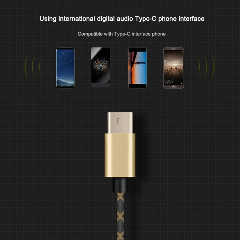 HANGRUI USB Type C Earphone In Ear earphones With Mic Bass Wired Earbuds For Xiaomi Mi6 letv leeco le 2 2Pro Max Type-C Earphone