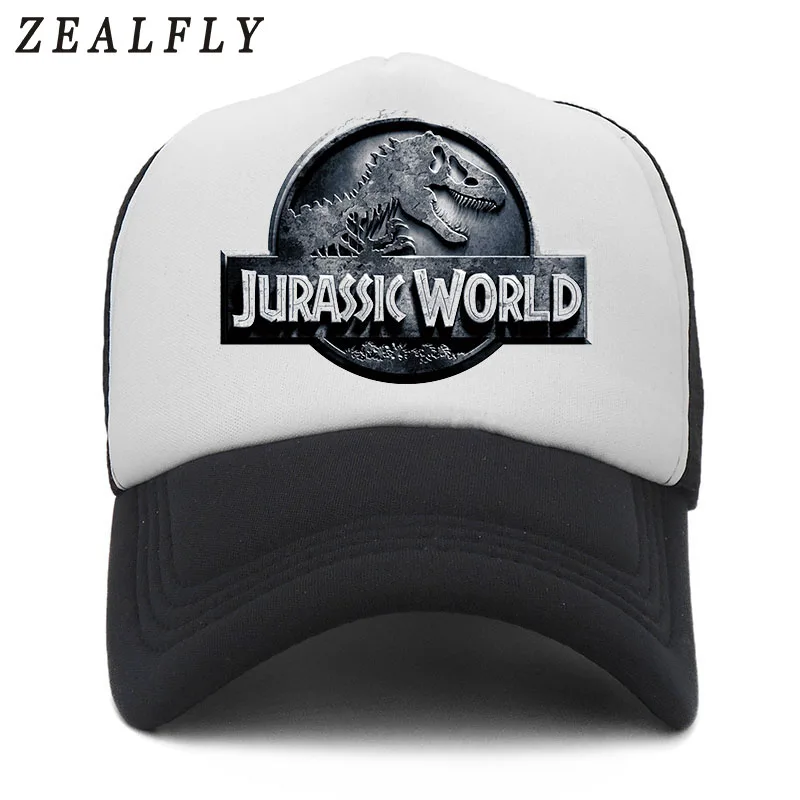 

Jurassic World Park Baseball Caps For Men Summer Breathable Mesh Jurassic Park Dinosaur Dad Hat Hip Hop Net Truck Cap Women Bone