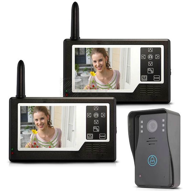Видеодомофон MOUNTAINONE с цветным TFT дисплеем 2 монитора 3 5 дюйма|door phone intercom system|intercom
