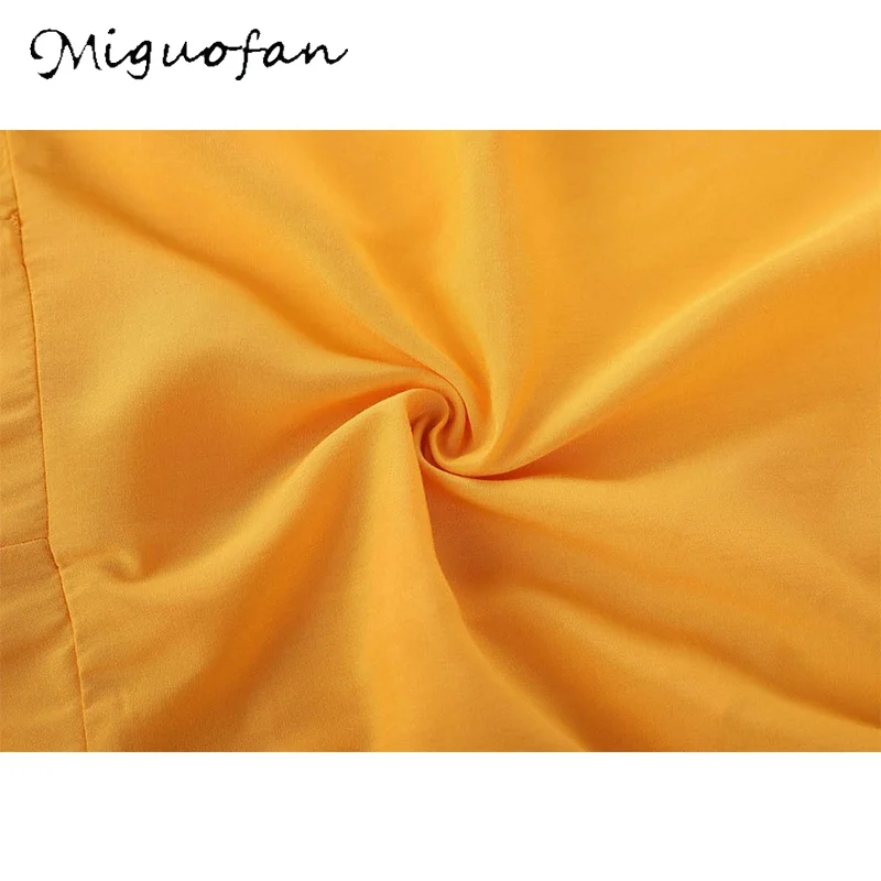 Miguofan Jumpsuit For Women Strap Cross Solid Yellow Sexy Backless Bodysuit Summer Fashion Rompers Womens Jumpsuit 2019 New 