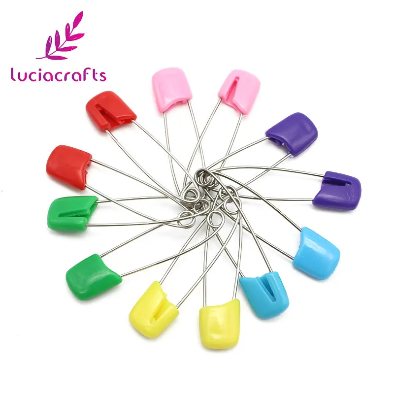 

Lucia crafts 12pcs/lot 53mm Safety Pins Findings Safe Secure Clips For Baby Care Shower Cloth Diaper Pins Brooch Holder G1115