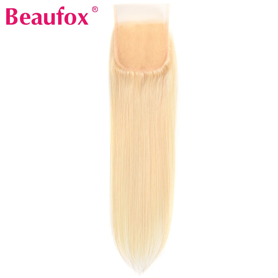 613 Blonde Bundles With Closure Malaysian Straight Hair Bundles With Closure 613 Blonde Human Hair With Closure Remy Beaufox