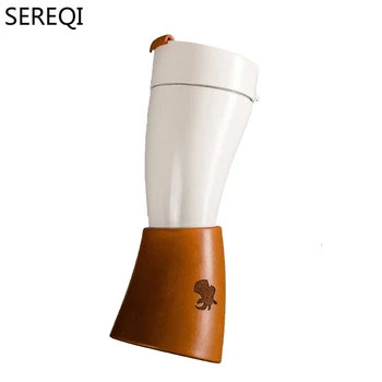 

1pc Creative Goat Horns Stainless Steel Thermos Mug Coffee Cup Insulation Vacuum Thermos Flask Couple Traveling Hot Water Bottle