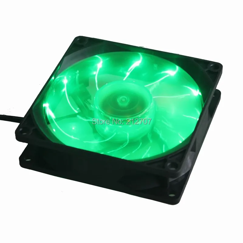 2 шт. Gdstime Зеленый 15 LED PC чехол для компьютера Бесщеточный вентилятор охлаждения 92