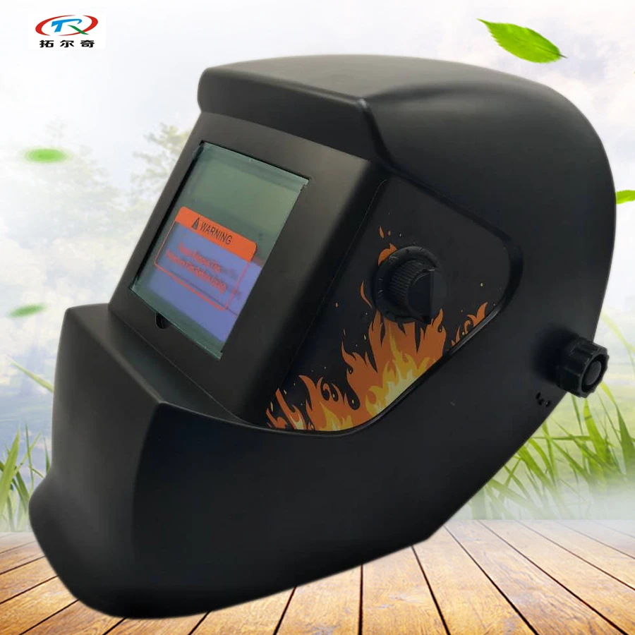

all Black Welding Mask tig mig Solar and Battery supply auto darkening welding helmet mask Full Face Protective ES01-A(2233FF)