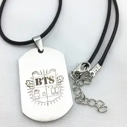 Kpop Bangtan Boys BTS JUNG KOOK JIMIN V SUGA JHOPE титановое стальное кольцо ожерелье подарок на день рождения, кулон