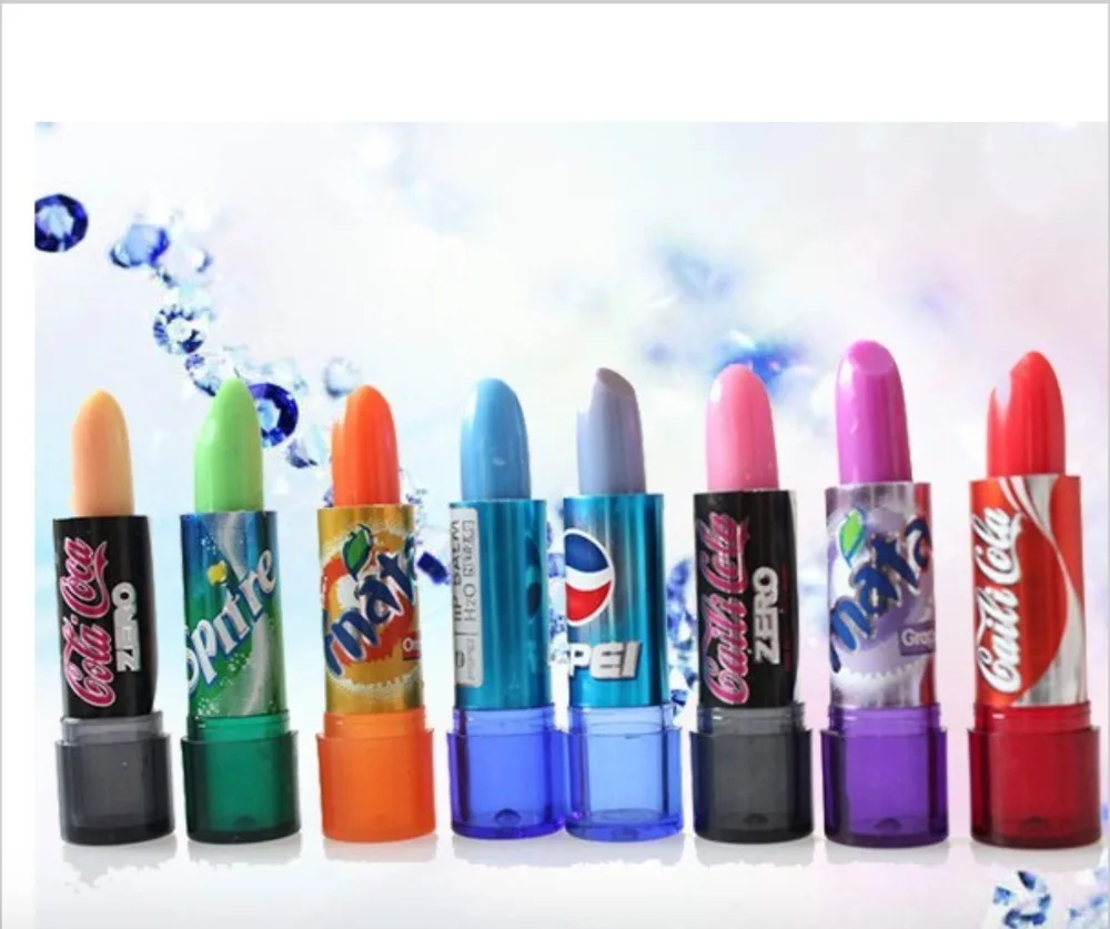 5 pcs/lot Hot Bottle shape Lip Balm Lipstick Wax Cup Lip Smacker Baby