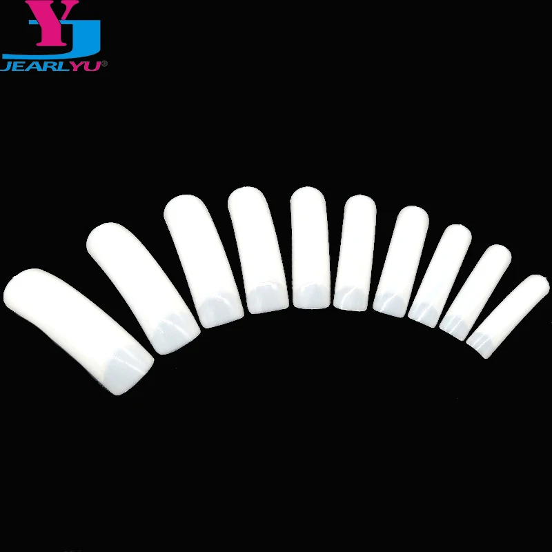 

500Pcs Long False Nails ABS Artificial Half Cover Nail Tips Professional White Color Acrylic Salon French Practice Faux Ongles