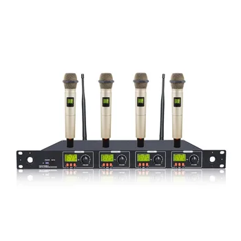 

U4-OK-2H-S Dual Channel UHF Wireless Hand Held Microphone Mic System with Sliver Handhold Microphones