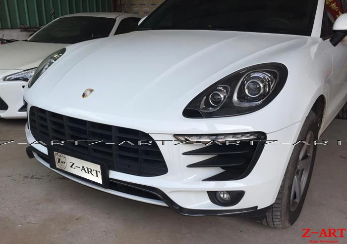 

Z-ART front bumper splitter for Porsche Macan Macan S carbon fiber front canards for Porsche Mcan S carbon fiber front lip