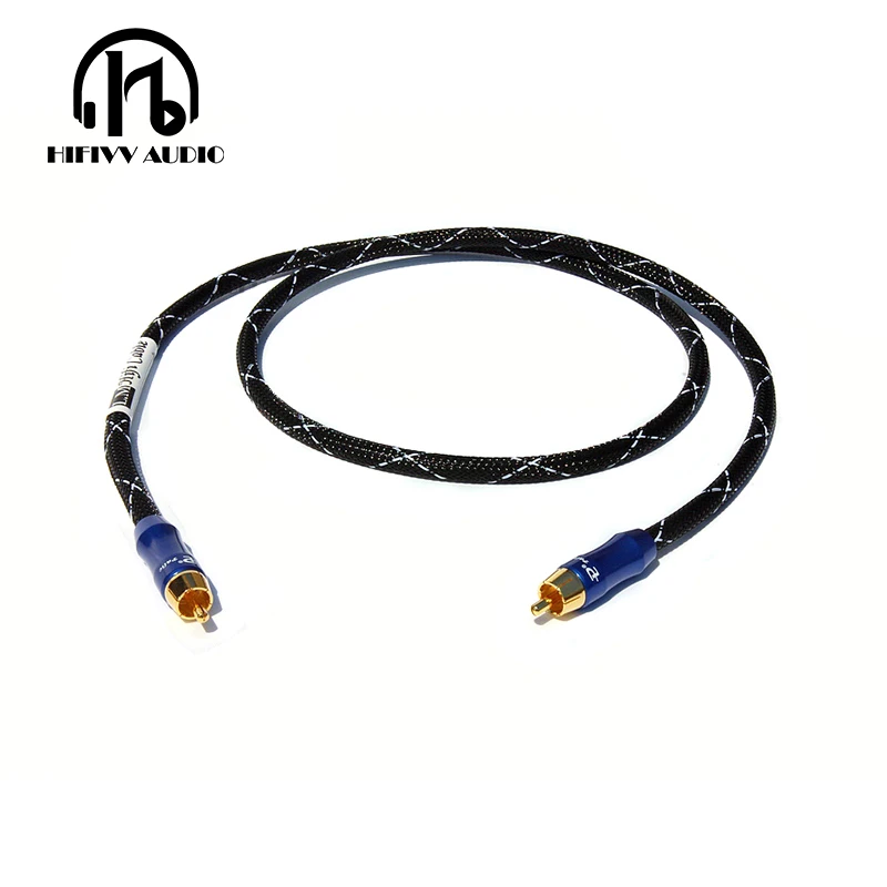 

HIFI cable audio 75-ohm Digital Coaxial Cable DAC Signal Cable Belden Cold Press Self-locking RCA hifi amplifier cable