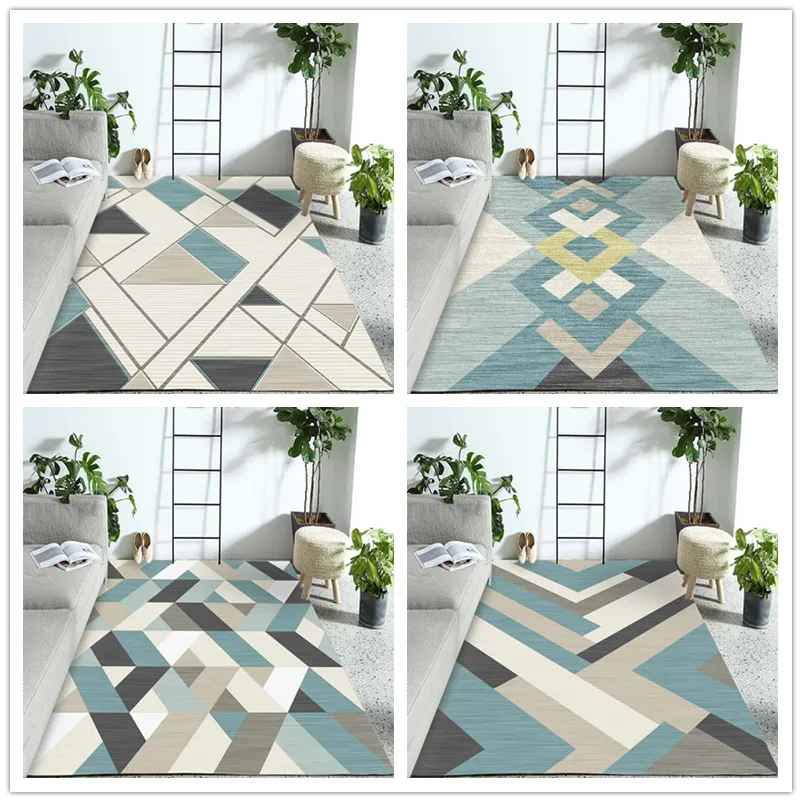 

Nordic style Carpets For Living Room Bedroom Carpet Sofa coffee table Study Room Mat Model Showcase Rugs 3D Printed Home tapetes
