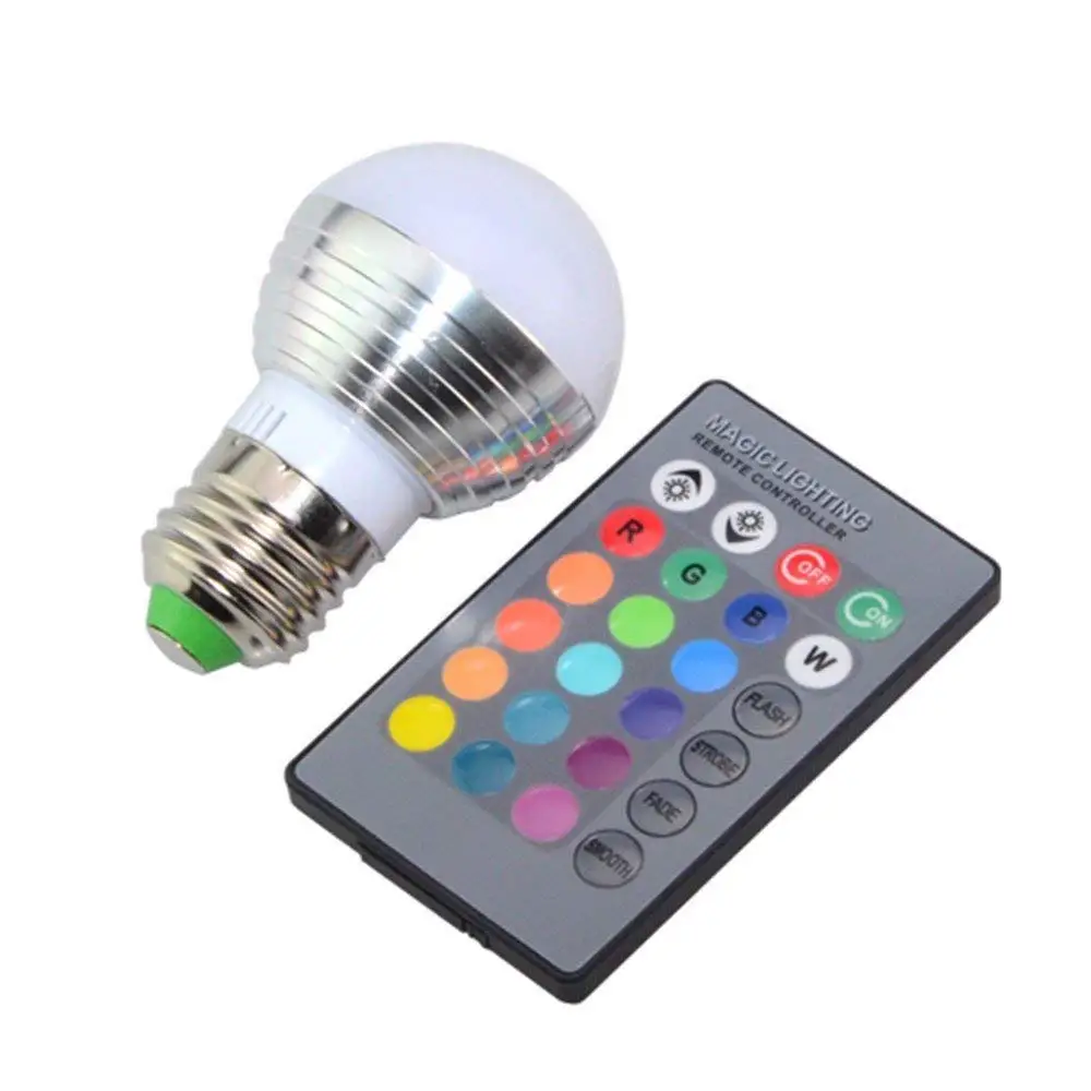 Dimmable 85-265V E27 E14 RGB LED bulb 16 Color Magic Christmas Night Lamp Dimmable Stage Light / 24key Remote Controller holiday Dimmable 85-265V E27 E14 RGB LED bulb 16 Color Magic Christmas Night Lamp Dimmable Stage Light / 24key Remote Controller holiday