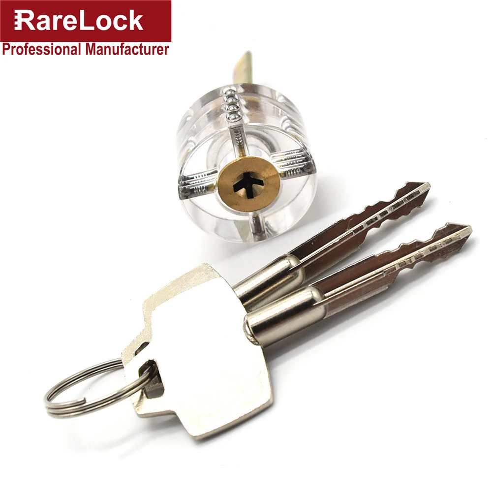 

Free Shipping! Transparent Cutaway Practice Lock Cross Key Locks for Door Drawer Cabinet Pick Set Training Skill Lock MMS280 ff