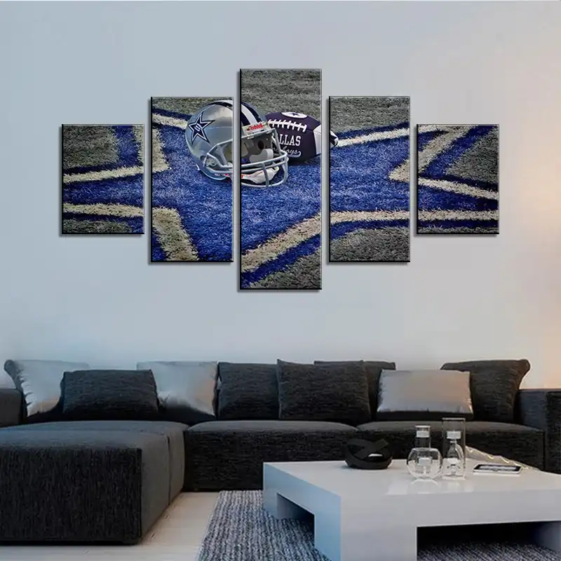 Contemporary Wall Art Dallas Cowboys Home Decor Nfl Prints On Canvas Painting 5 Piece Artwork Picture Living Room Posters Prints