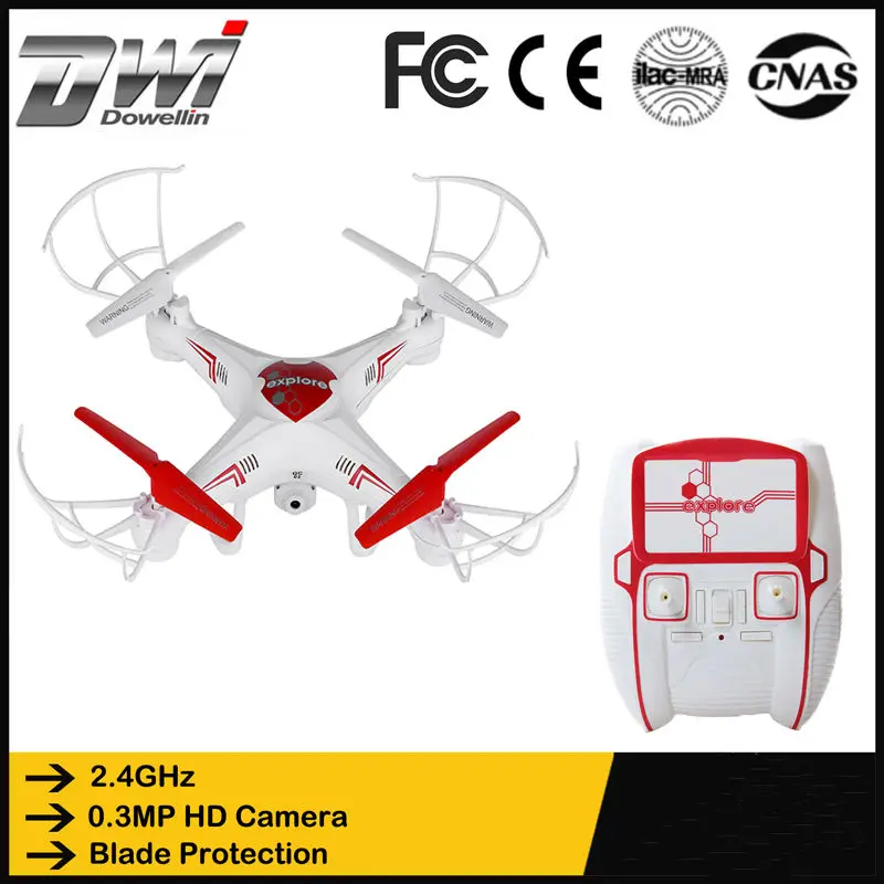 Buy Cheap DWI X6 0.3MP HD Camera Mini RC Helicopter Drone 2.4Ghz 6-Axis Gyro 4 Channels Quadcopter Good Choice for Drone Training