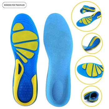 

BORDER FOR TRAVELER Silicone Gel Insoles Foot Care for Plantar Fasciitis Heel Spur Sport Shoe Pad Insoles Arch Orthopedic Insole