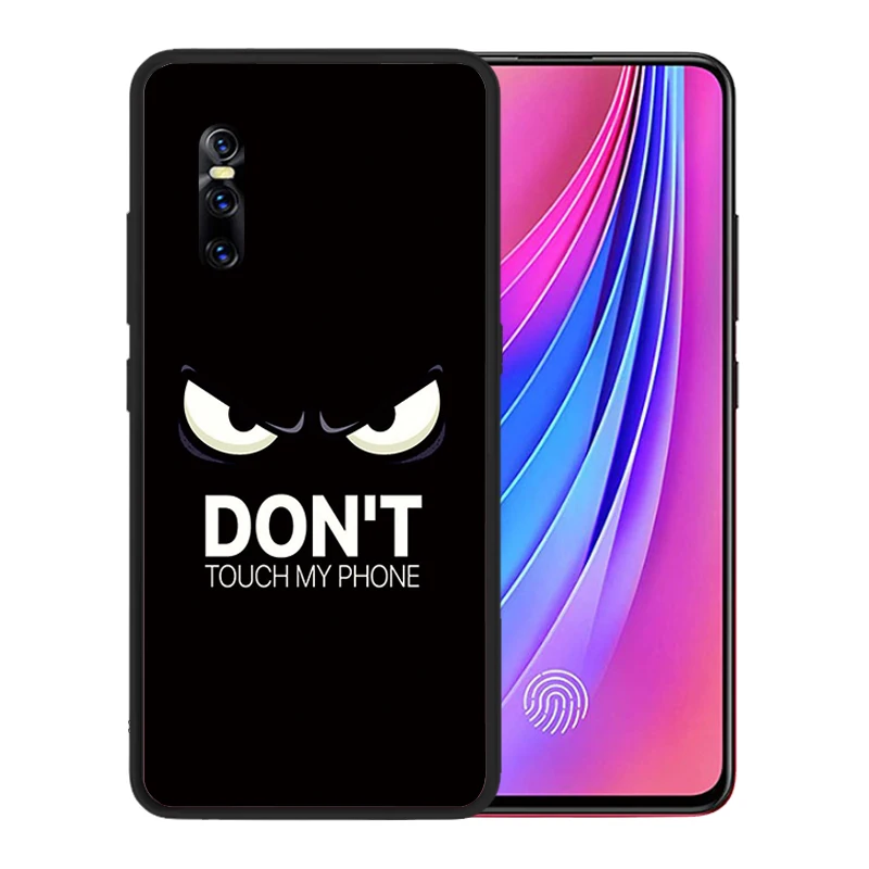 Black Silicone Case for Vivo V15 Pro Phone Cases Cover Coque Fundas