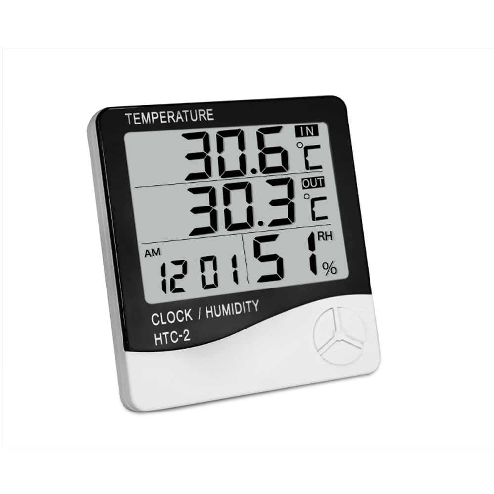 HTC 2 Digital Electronic Temperature Humidity Meter Thermometer