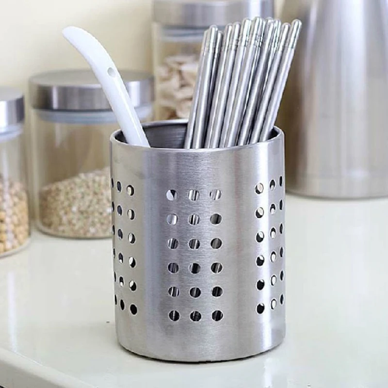Нержавеющий металлический держатель столовых приборов для хранения ложки палочки для еды Органайзер стойка