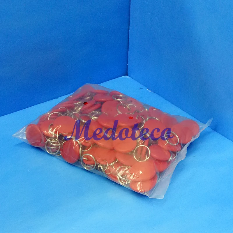 100 шт. 125 кГц EM брелки карты красный TK4100 чип ключ доступа только для чтения цепочка ключей Rfid карты для Система контроля доступа ключ только в том случае