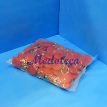 100 шт. 125 кГц EM брелки карты красный TK4100 чип ключ доступа только для чтения цепочка ключей Rfid карты для Система контроля доступа ключ только в том случае