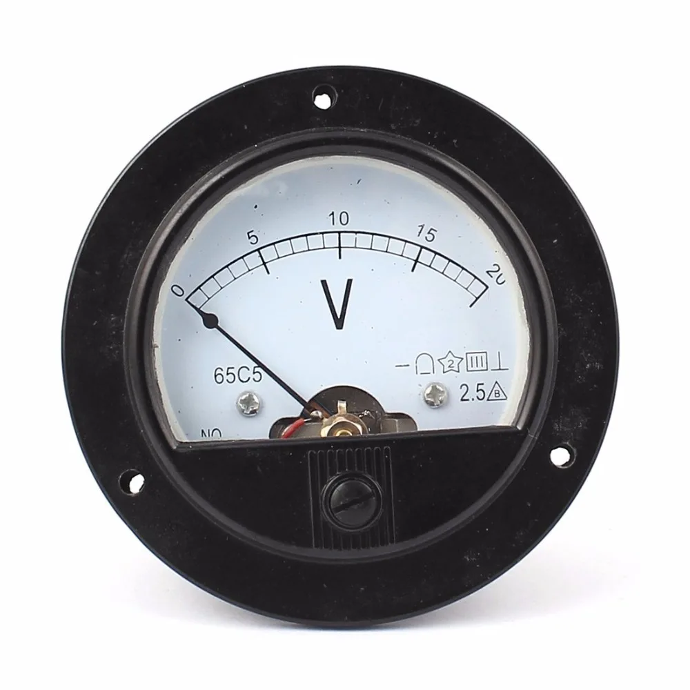 Круглый Аналоговый амперметр 65C5 DC 3V 5V 10V 15V 30V 50V 75V 100V 150V 250V 300V|diameter|diameter gauge |