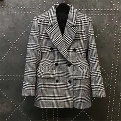 Модная куртка для женщин с длинным рукавом с отложным воротником и пуговицами Женская куртка 2018 Новая модная женская куртка высокого