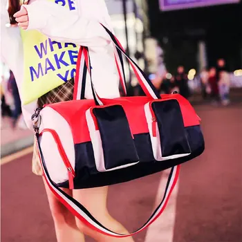 

Large Gym Bags Waterproof Women Sport Bags With Compartment Nylon Outdoor Travel Bags Hand Luggage Girl Fitness Shoulder Bags