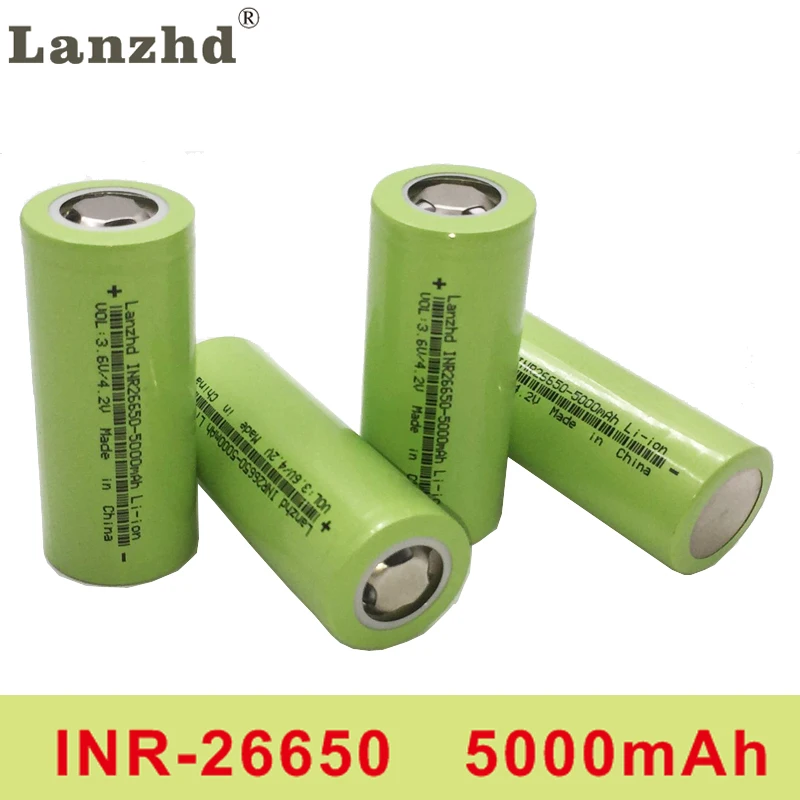 1-10Pcs 26650 50A 26650 Batterie Batteria Al Litio 3.7V 5000Mah Batteria Ricaricabile Adatta Per Batteria Per Bicicletta Flashligh