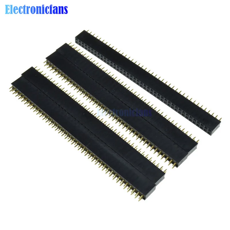 

5Pcs 2.54mm 2 x 40 Pin Double Row Female Pin Header