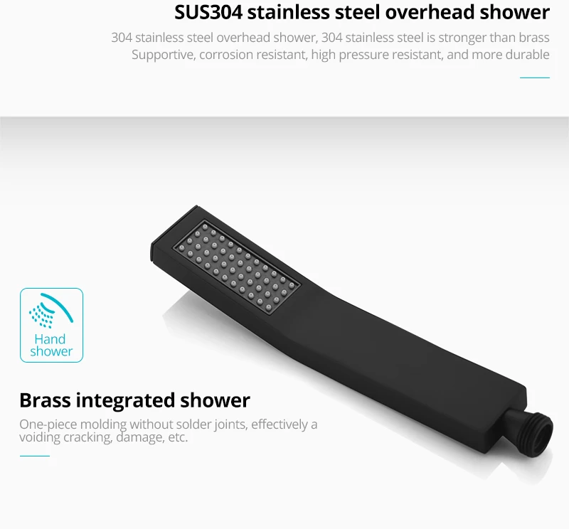 Luxury Thermostat 16 inch Shower System LCD Touch Screen Digital Display Black Large Shower Set 180 Degree Rotating Lower Faucet (21)